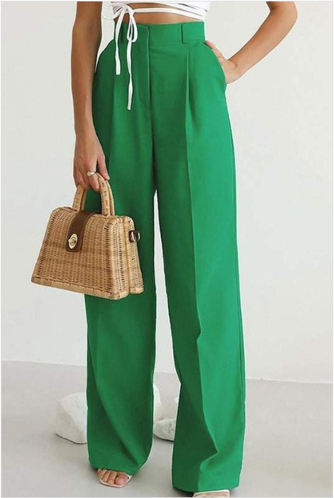 Polyester High Waist Trousers